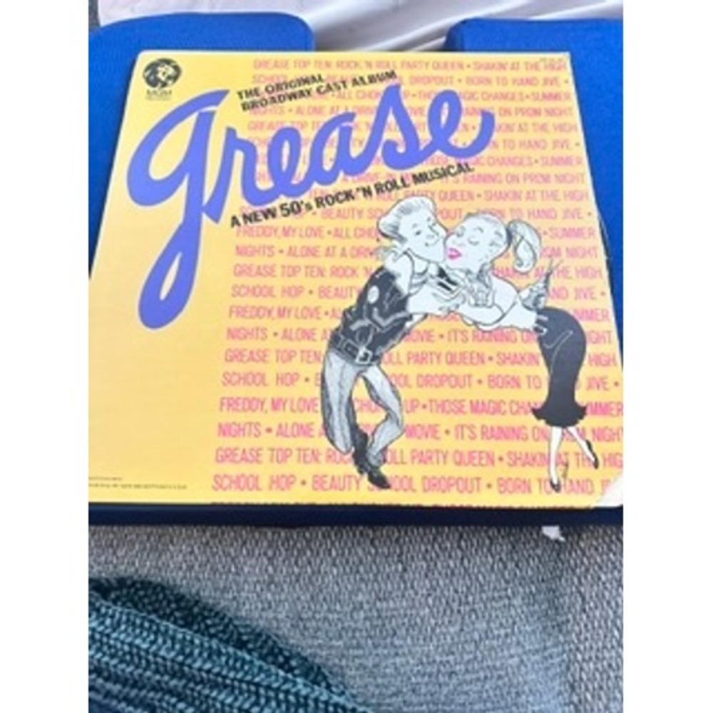 Grease Original Broadway Cast Vinyl LP 1972 MGM Records 1 SE-34 OC 50s Musical